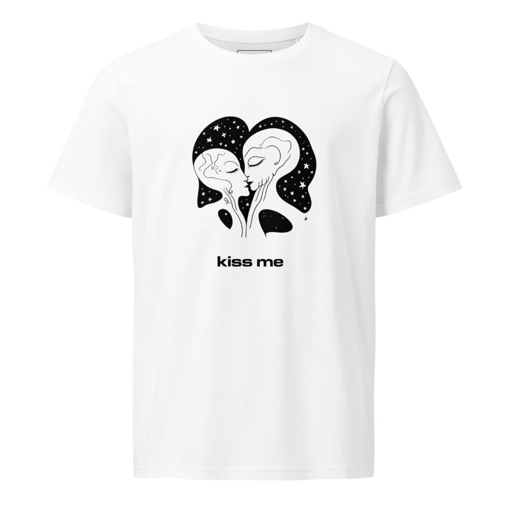 Mwah Kiss Me Alien Couple - Jamiyla Unisex Organic T-Shirt