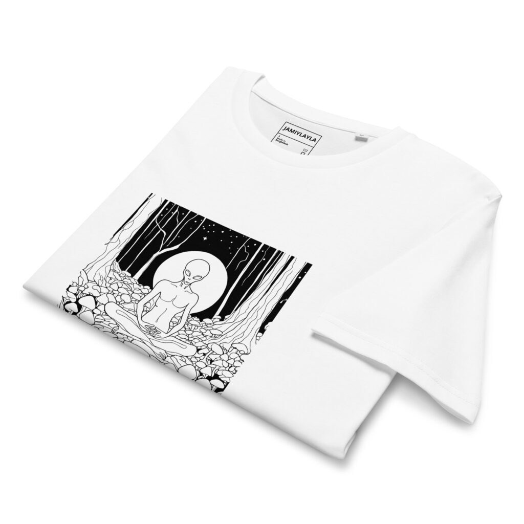 Grey Crown Meditation - Jamiyla Unisex Organic T-Shirt